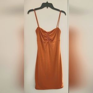 Urban Outfitters orange spaghetti strap party dress 🧡